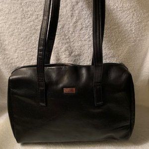 Perlina black leather shoulder bag NWOT